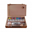 Набор масляных красок MAIMERI Classico в деревянном ящике 20 х 30 см + аксессуары