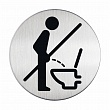 Пиктограмма Durable Пользоваться сидя, диаметр 83 мм, матированная сталь