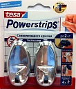 Крючки овальные tesa, до 2 кг, 2 штуки