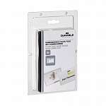 Бейдж Durable Click Fold, с булавкой и зажимом, 54 x 90 мм, полипропилен, блистер