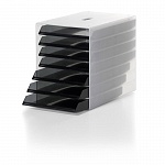 Бокс Durable IdealBox, для документов, 7 лотков С4, 365 x 250 x 322 мм, прозрачный пластик