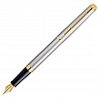 Ручка перьевая Waterman Hemisphere Essential Stainless Steel GT, толщина линии F, позолота 23К